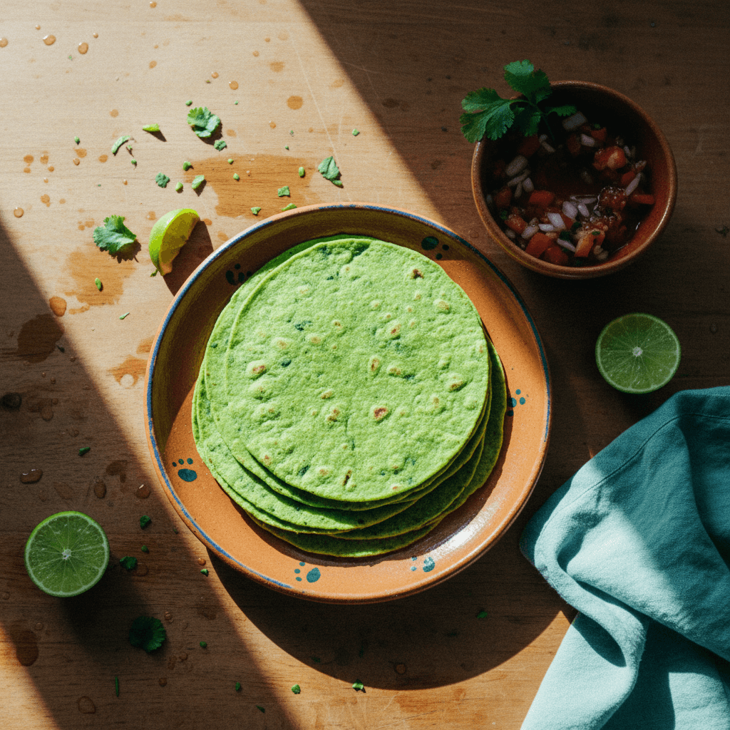 Tortillas de Nopal y Espinacas