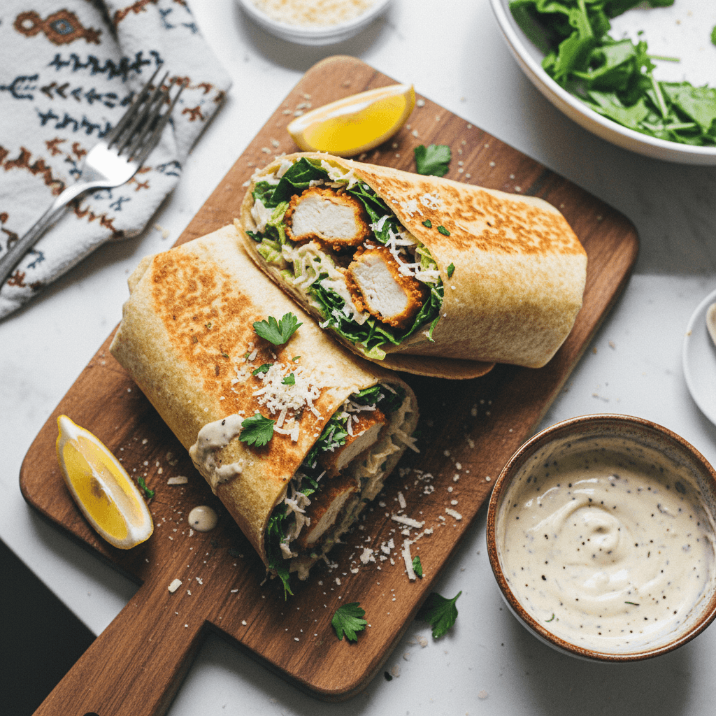 Crispy Chicken Caesar Wrap