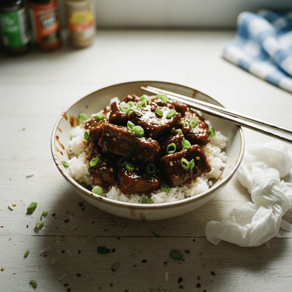 Easy Crockpot Korean Inspired Short Ribs