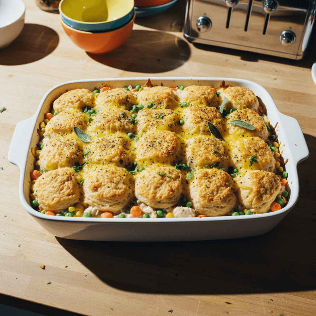 Creamy Chicken Biscuit Pot Pie Casserole