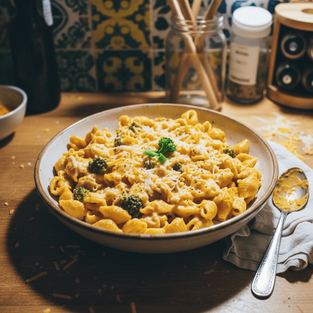 Broccoli Cheddar Soup Pasta