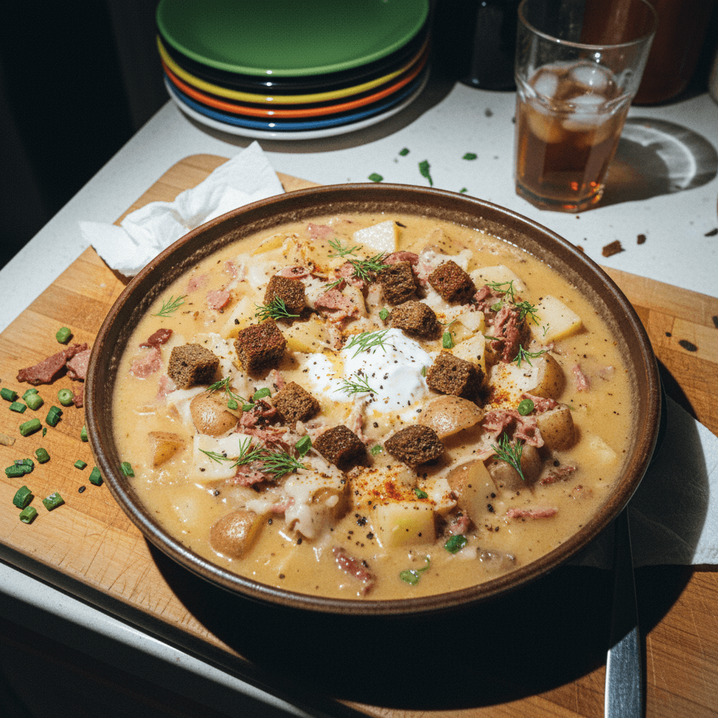Savory Pastrami Potato Soup