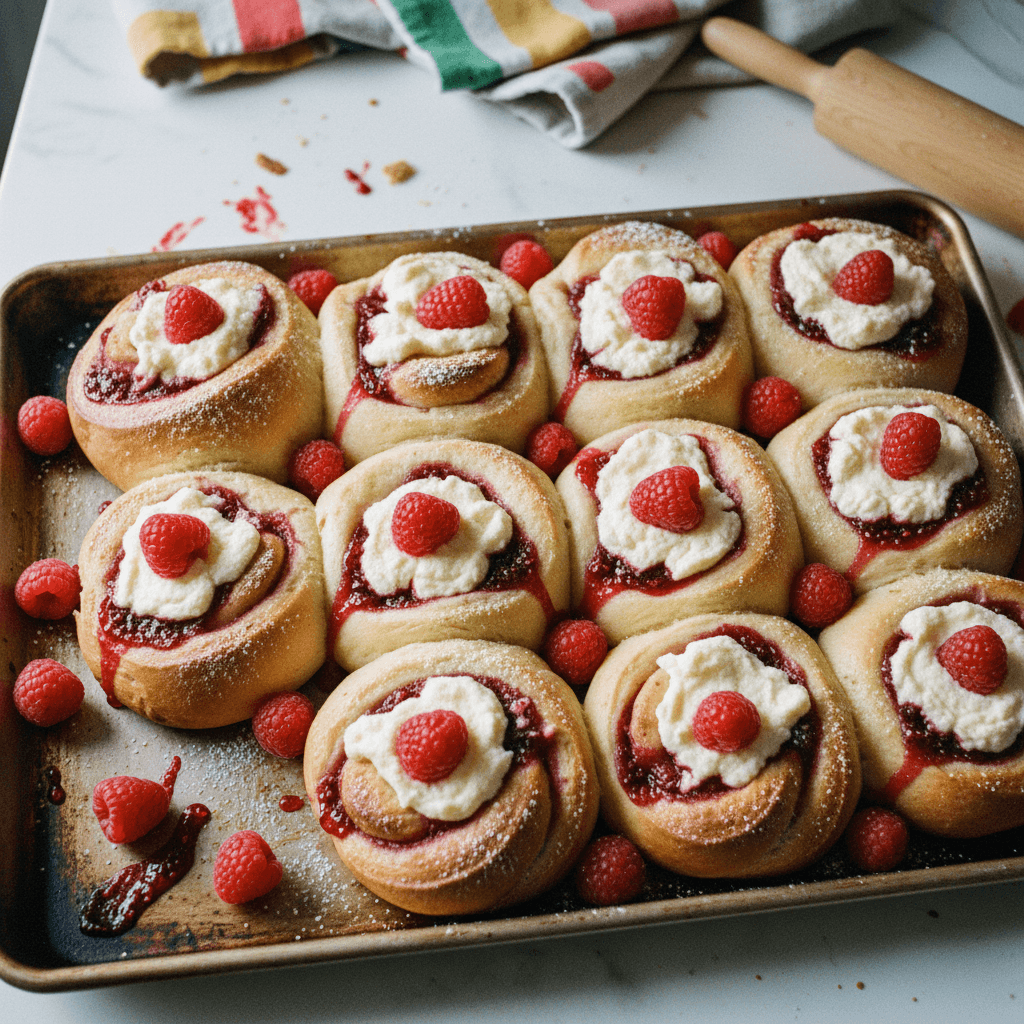 Raspberry Cream Cheese Buns