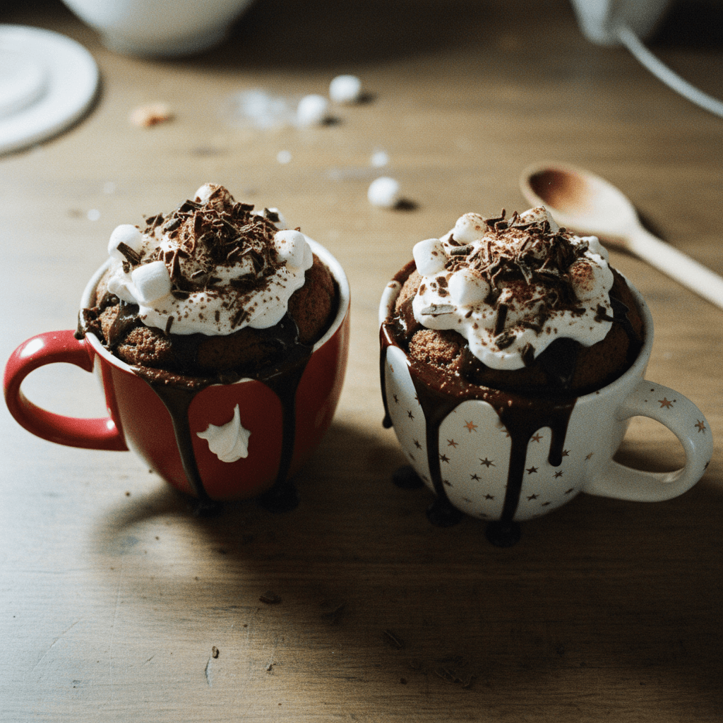 Hot Chocolate Mug Cakes