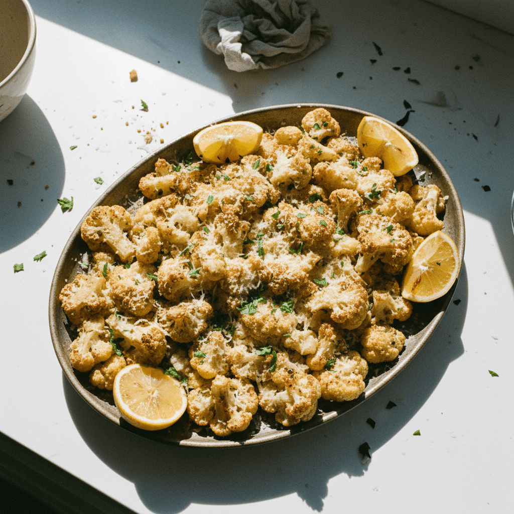 Crispy Parmesan Roasted Cauliflower