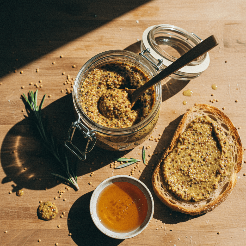 Homemade Honey Grain Mustard