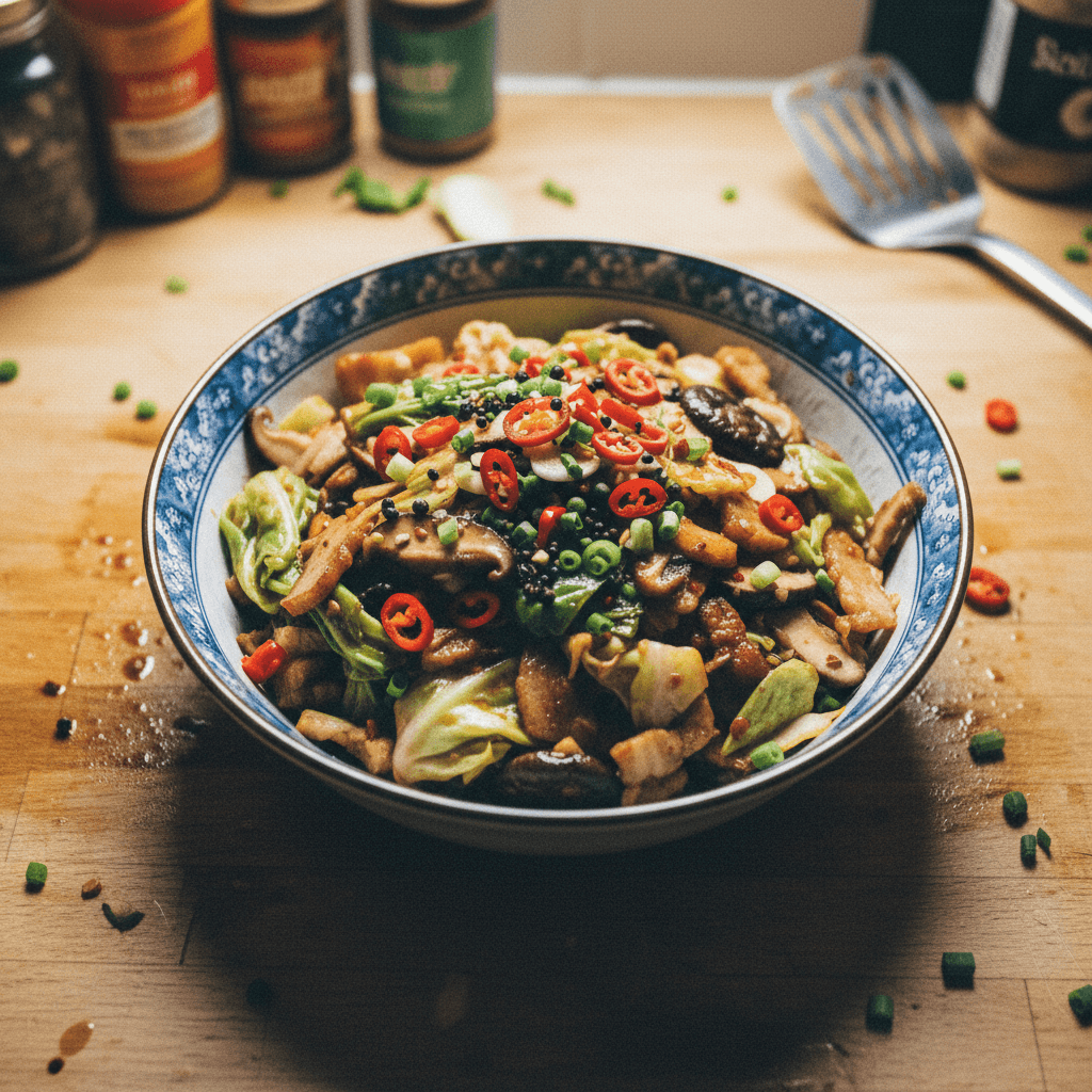 Sichuan Cabbage Stir Fry