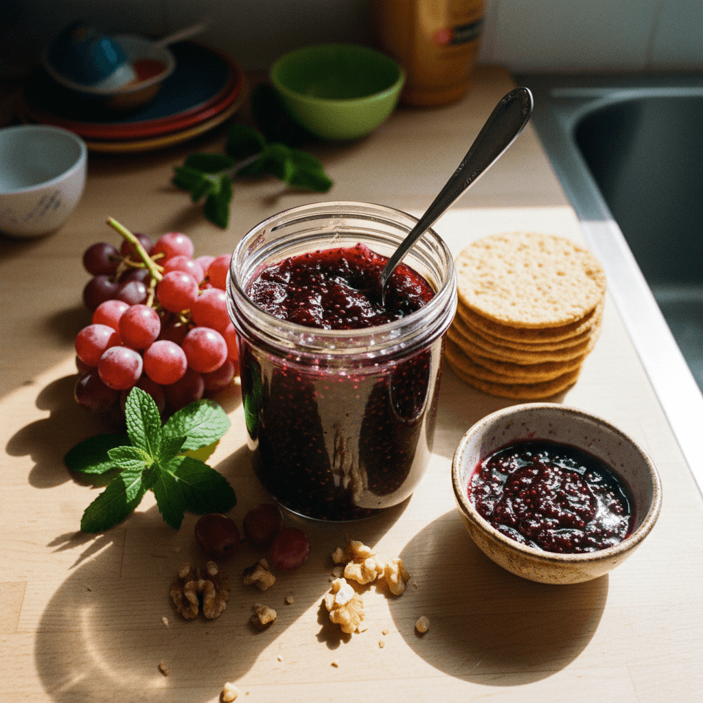 Healthy Grape Chia Jam