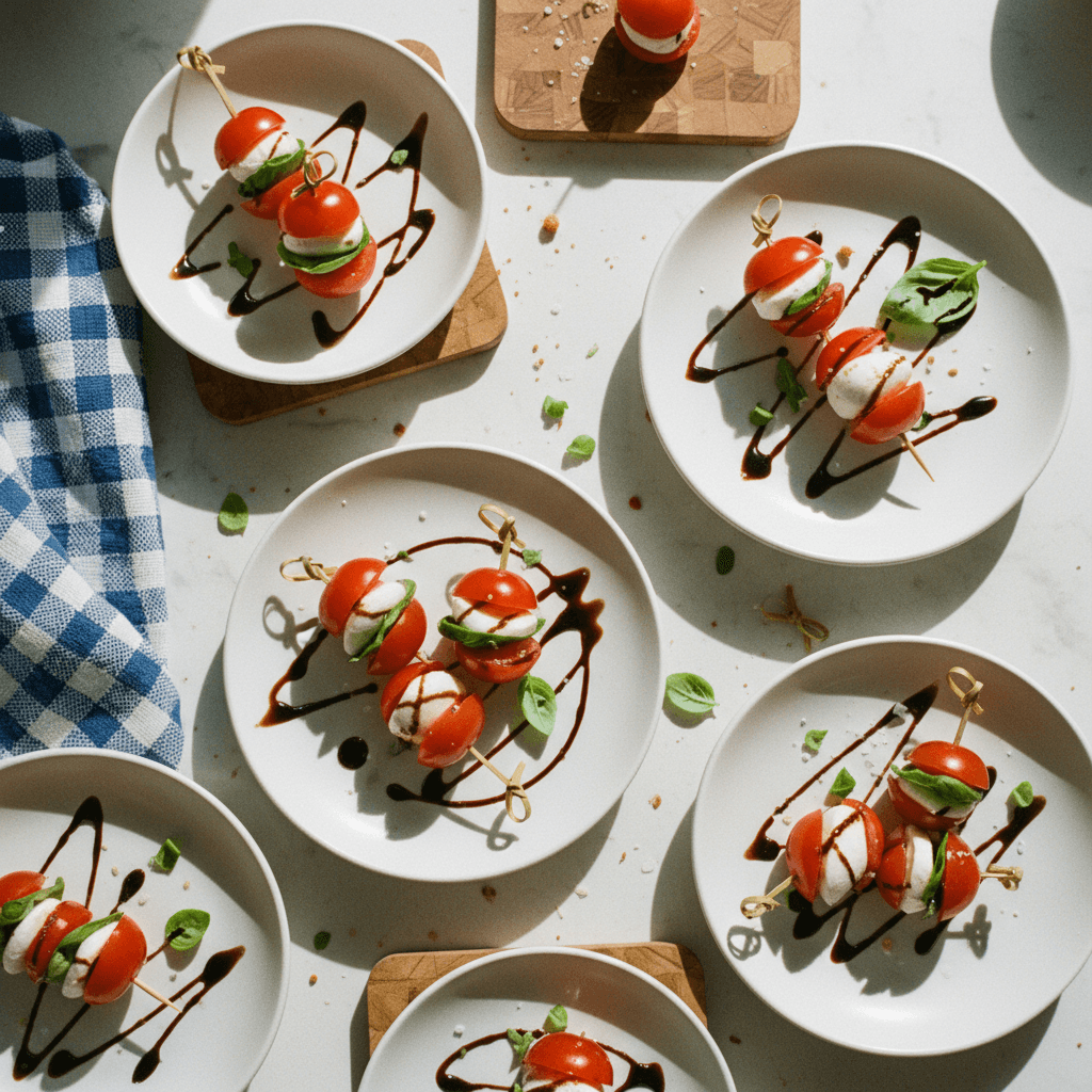 Miniature Caprese Salad Stacks
