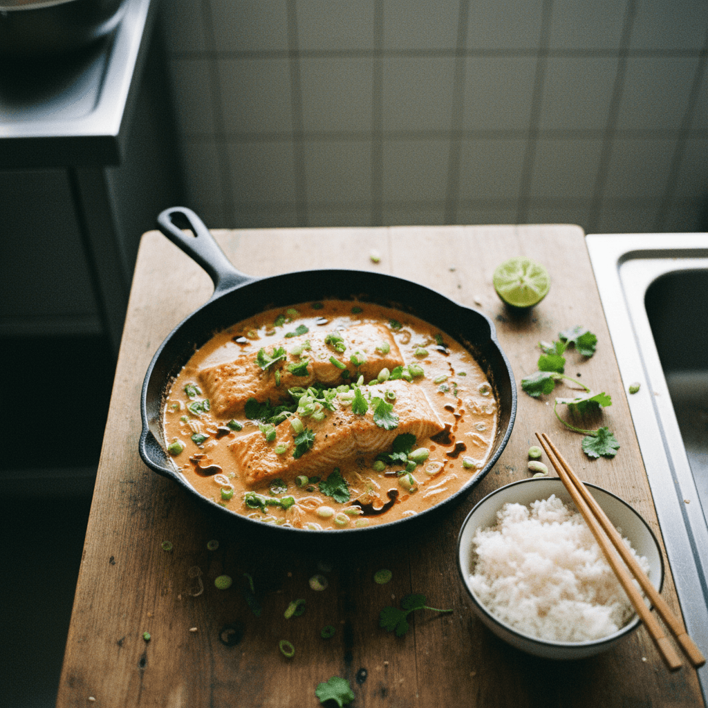 Gochujang Coconut Poached Salmon