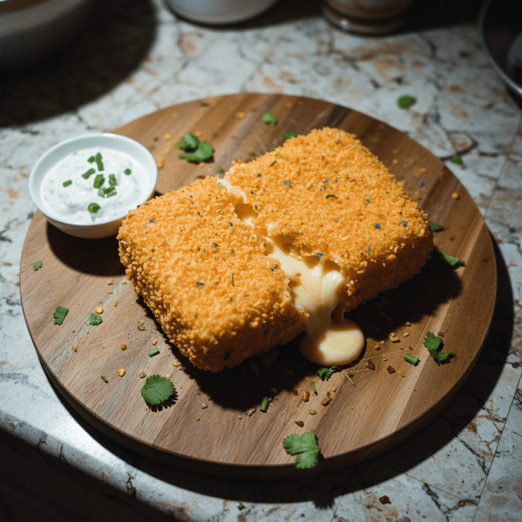 Deep-fried Dorito Cheese Block