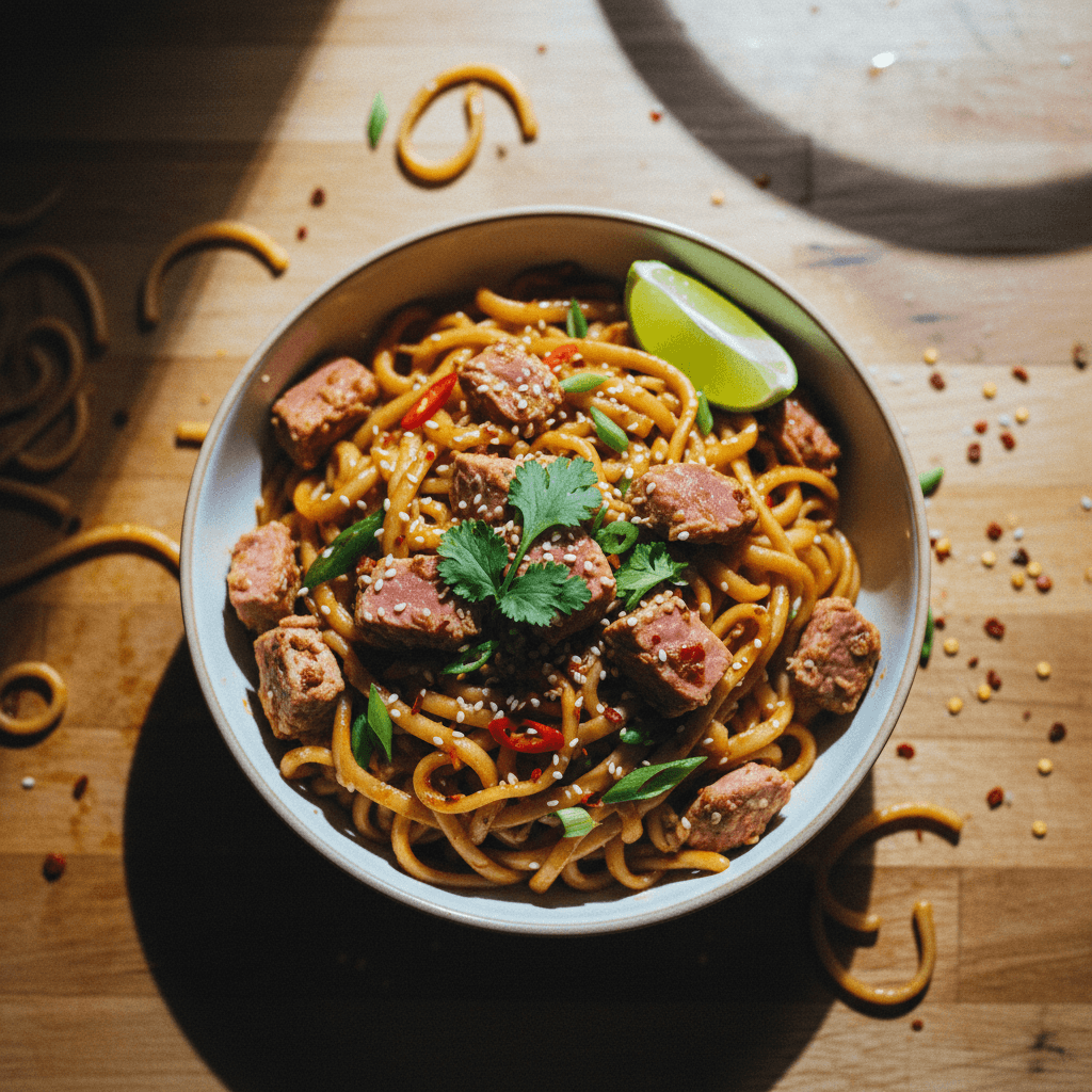 Spicy Tuna Noodle Stir-fry