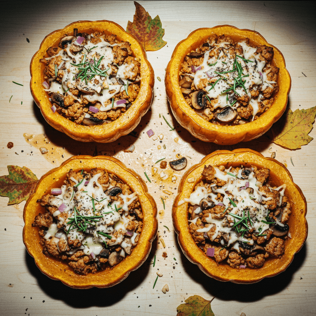 Protein-Packed Stuffed Acorn Squash