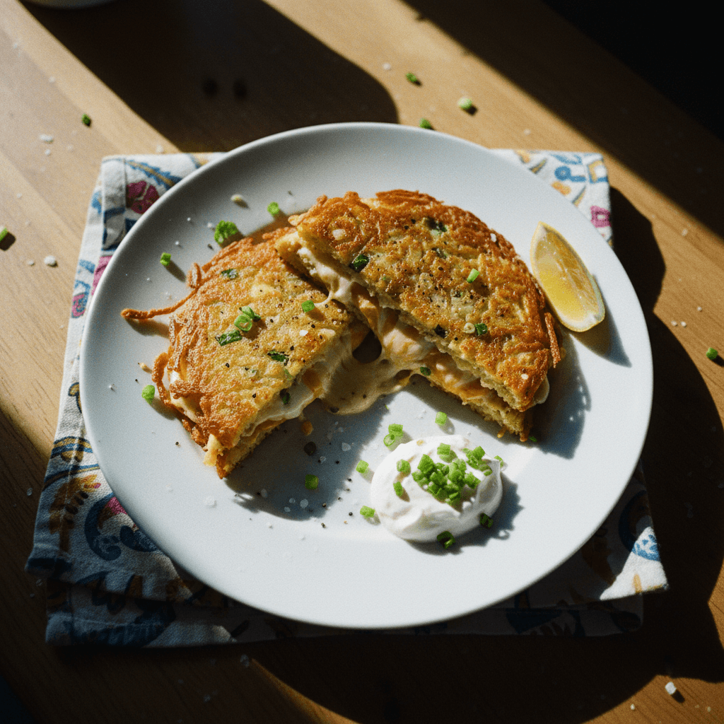 Latke Grilled Cheese