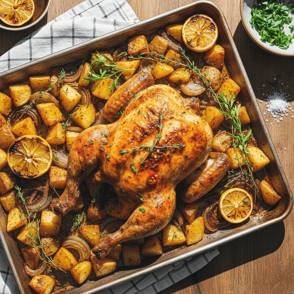 Herb-Roasted Spatchcock Chicken