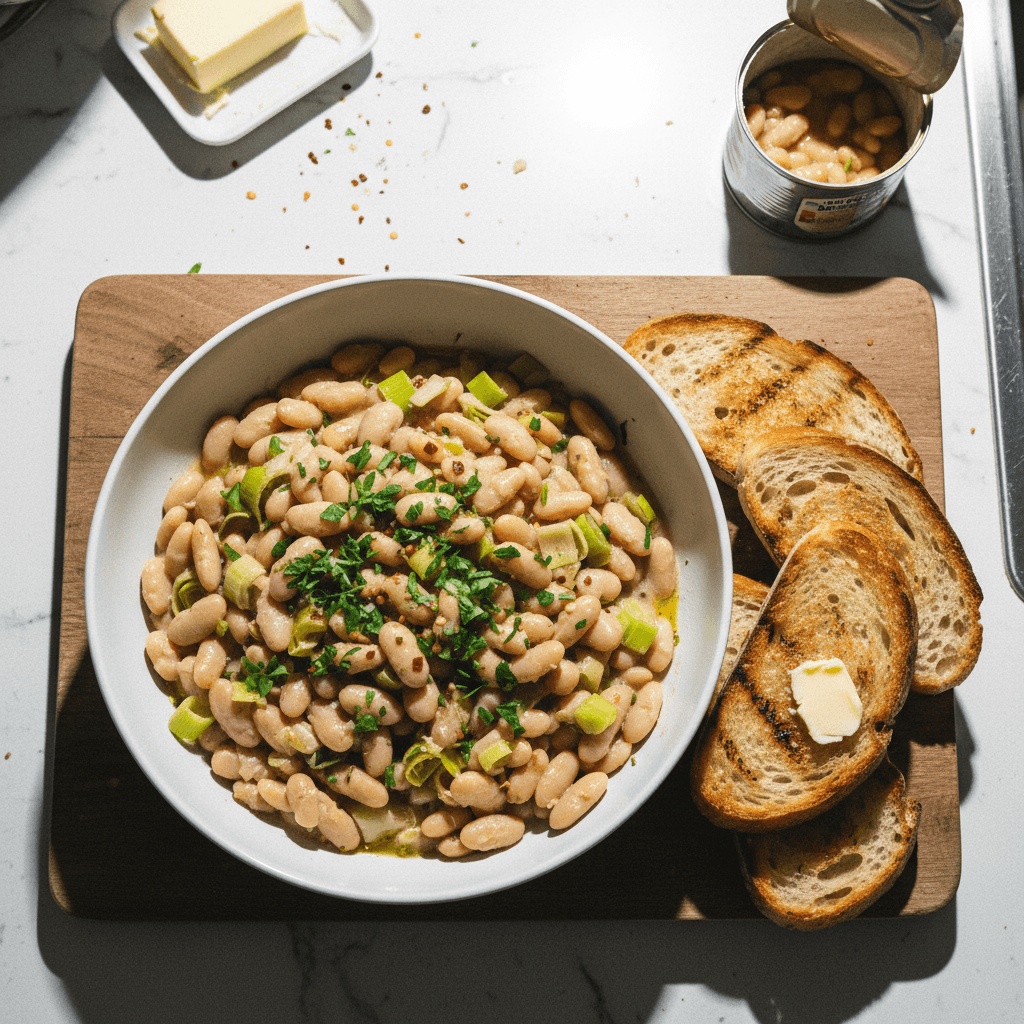 Creamy Leek and Butter Beans