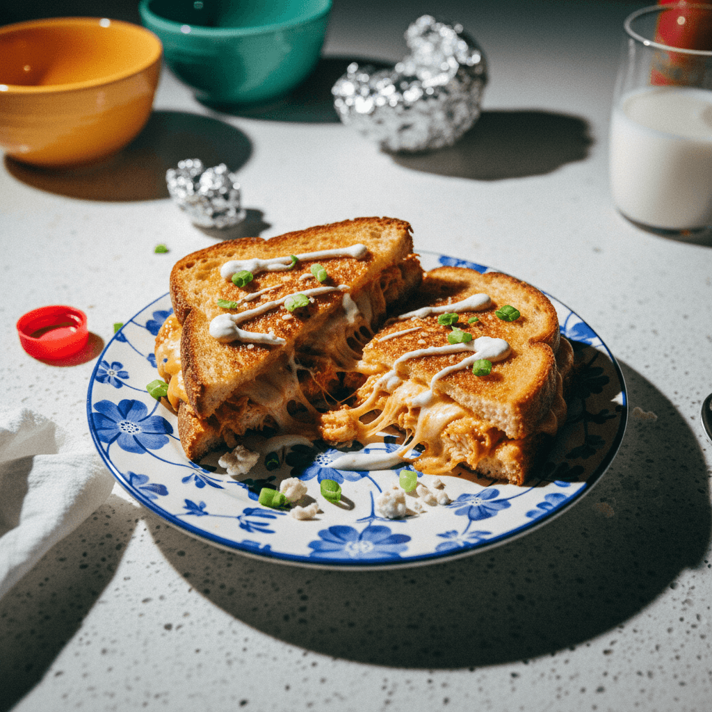 Buffalo Chicken Grilled Cheese