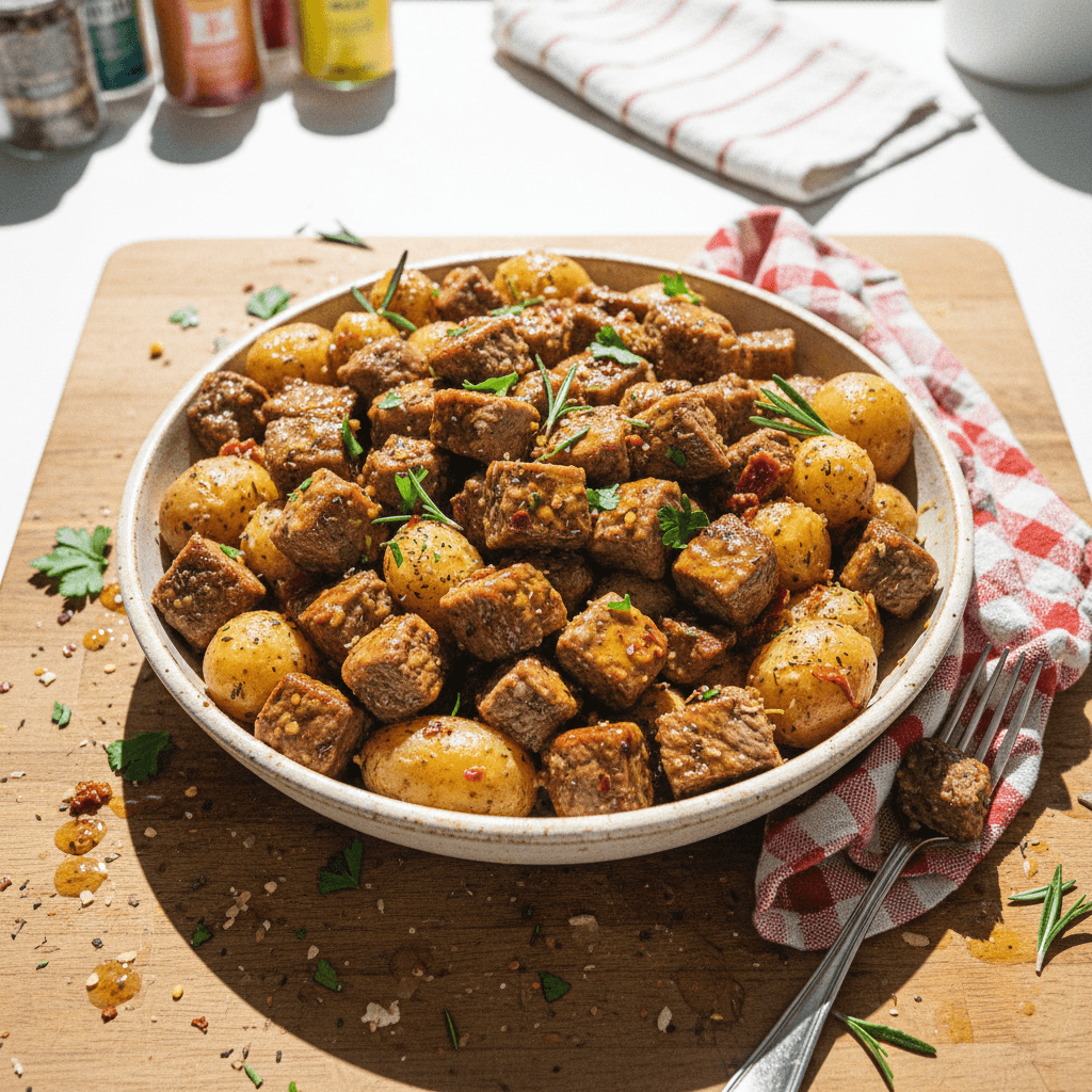 Creamy Honey Butter Steak & Potatoes