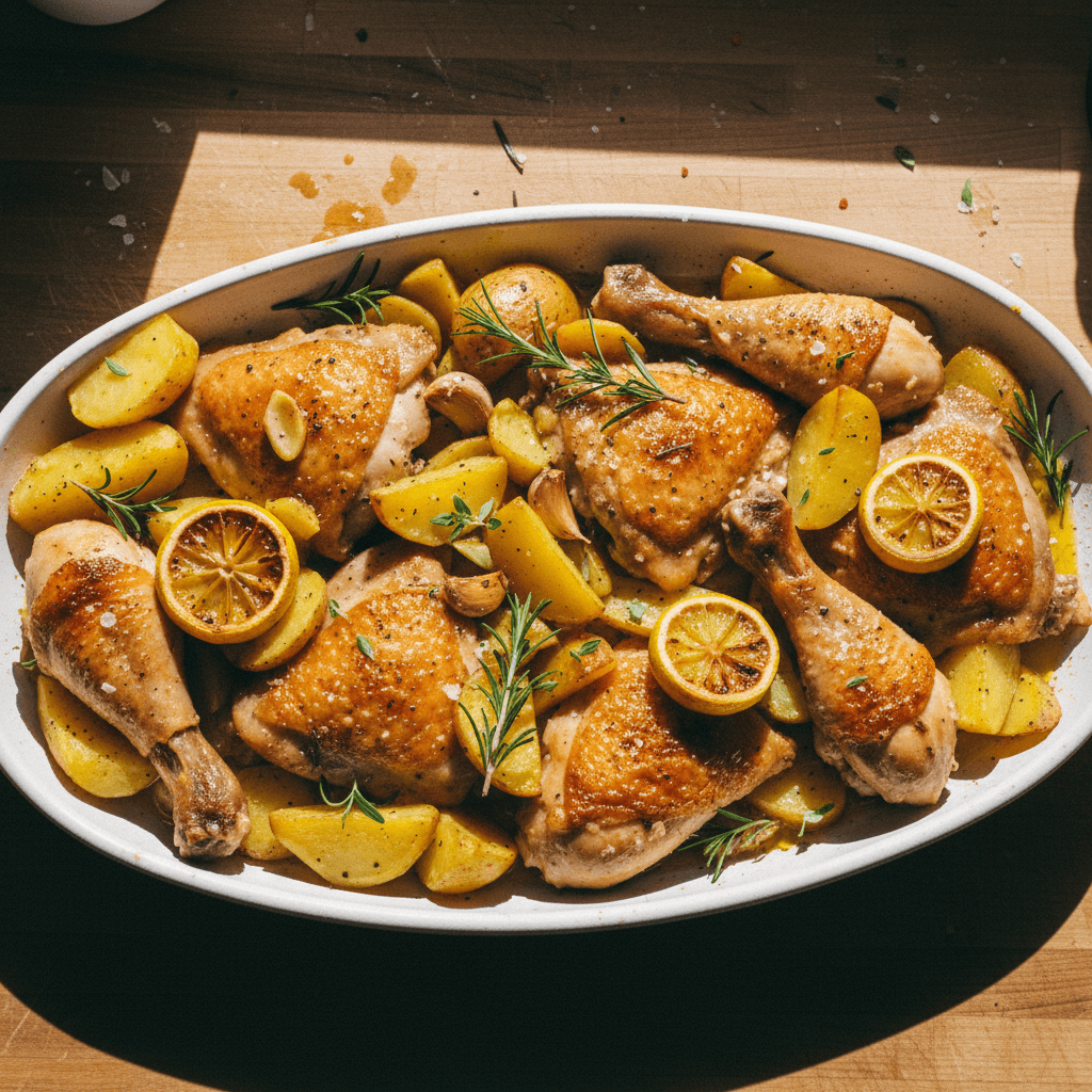Lemon Braised Chicken & Potatoes