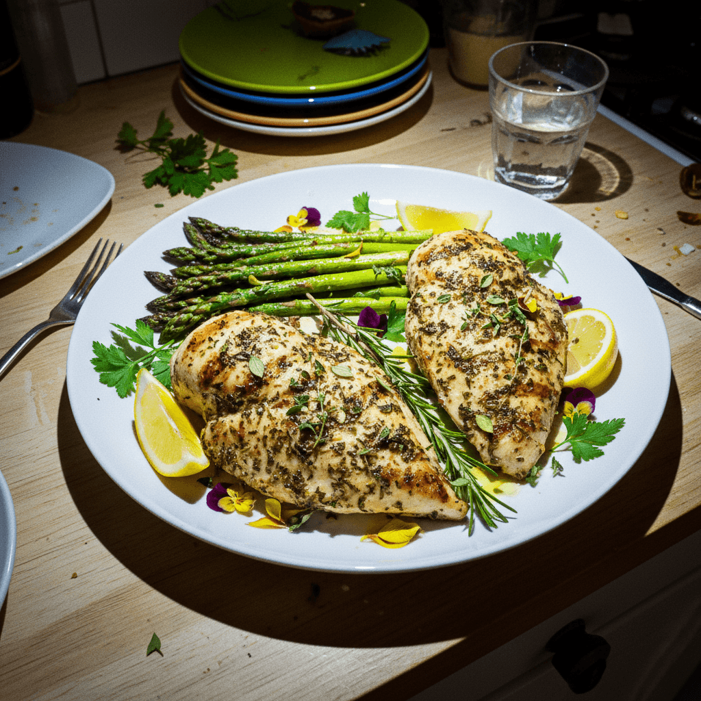 Herb Grilled Chicken with Asparagus