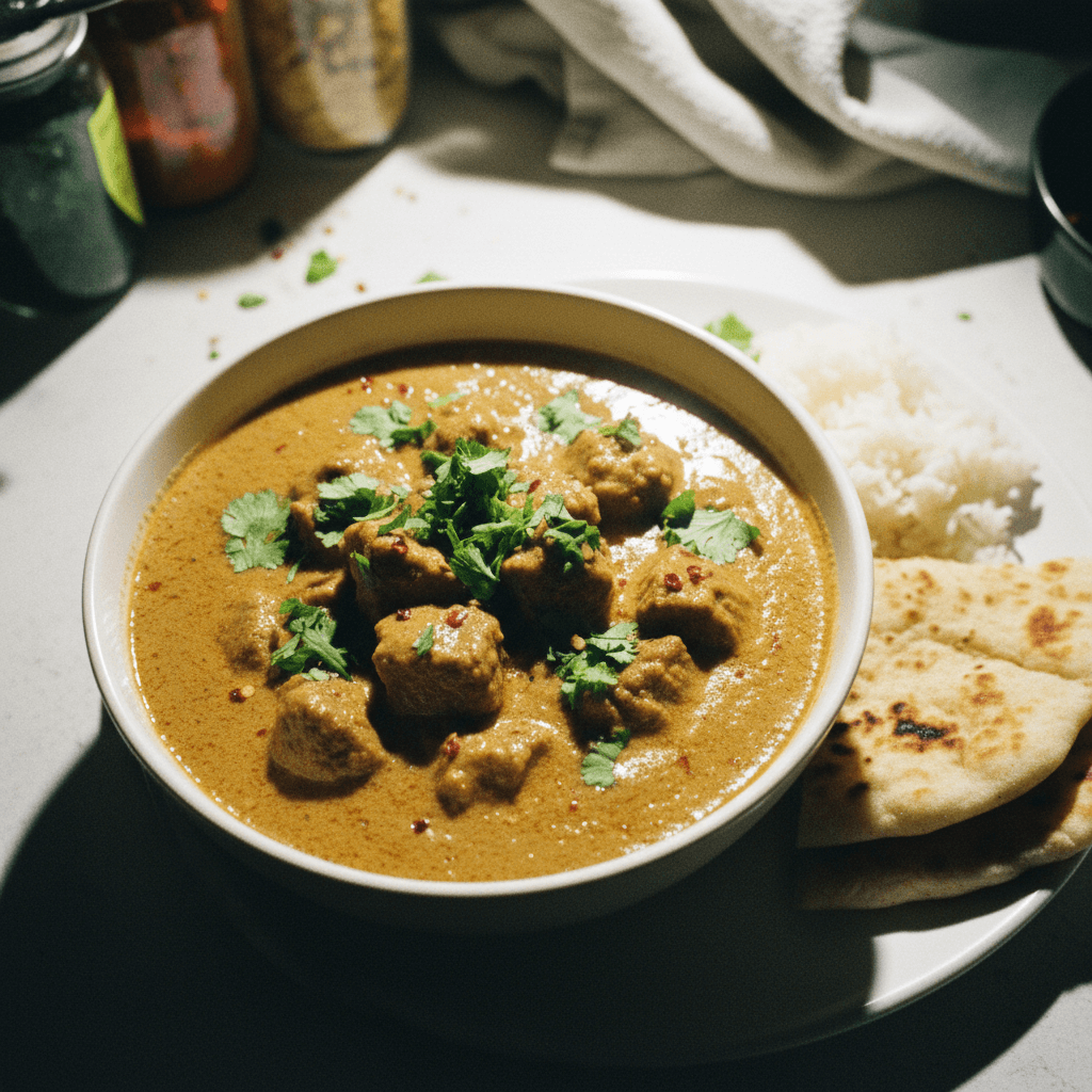 Slow Cooked Beef Curry in Creamy Coconut Sauce