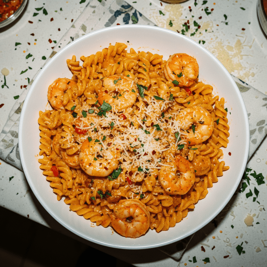 Creamy Cajun Shrimp Pasta