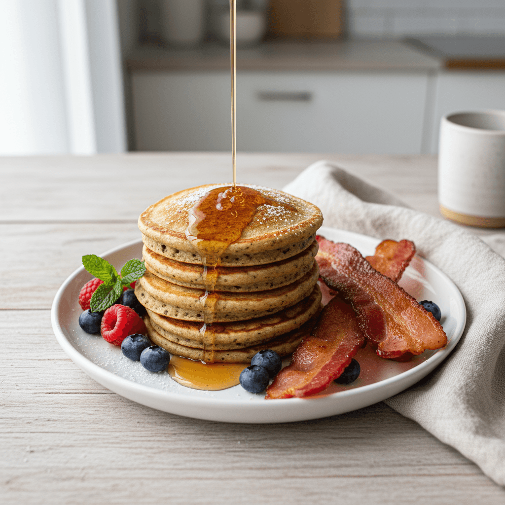 Mini Protein Pancakes with Bacon