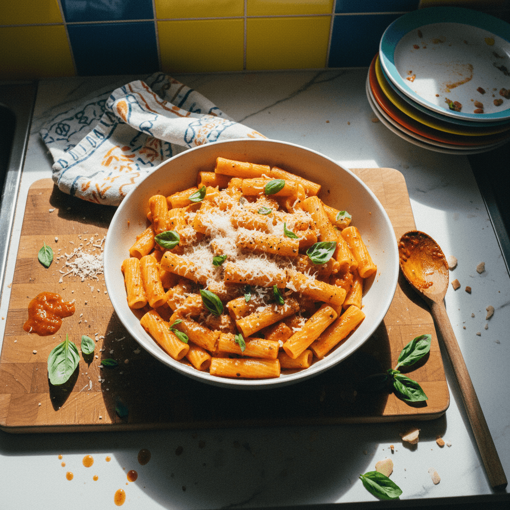 The BEST Spicy Rigatoni