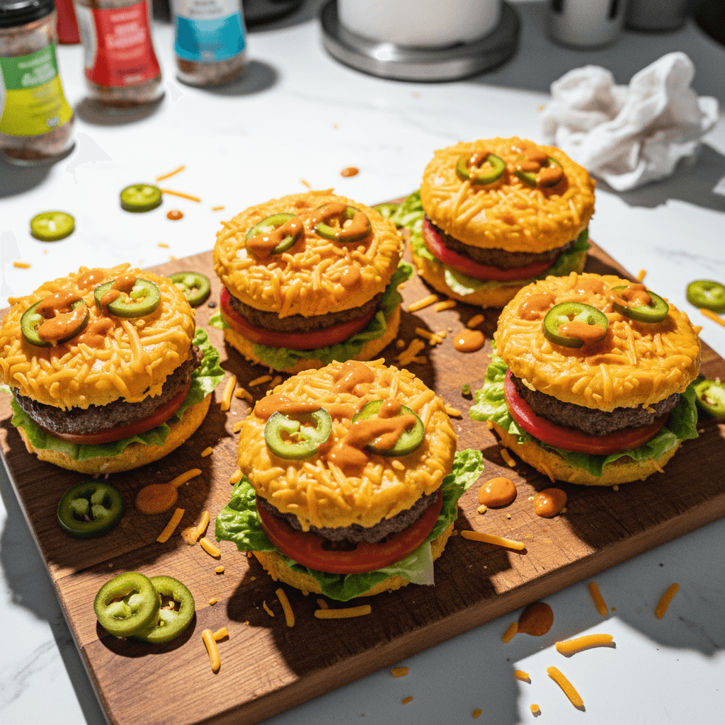 Cheesy Pickle Bun Sliders