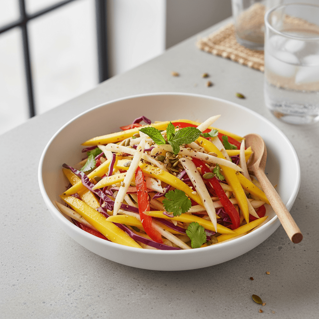 Vibrant Mango Jicama Slaw Salad