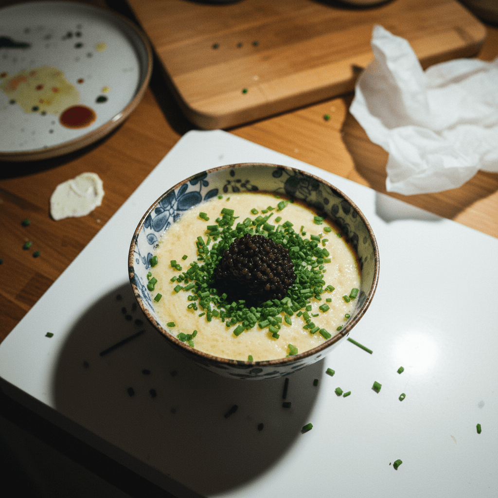 Chawanmushi with Chives & Caviar