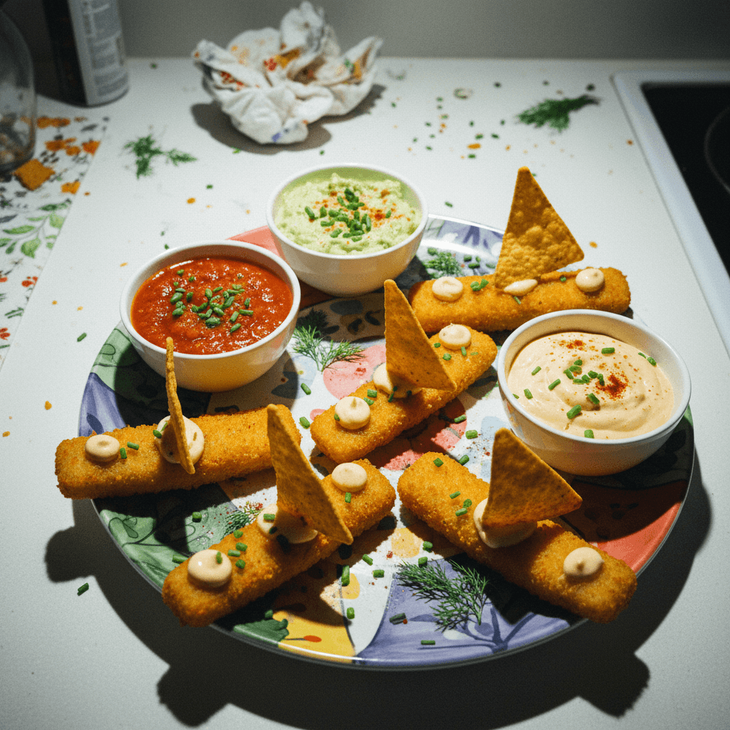 Fish Stick Boats with Tartar Dip