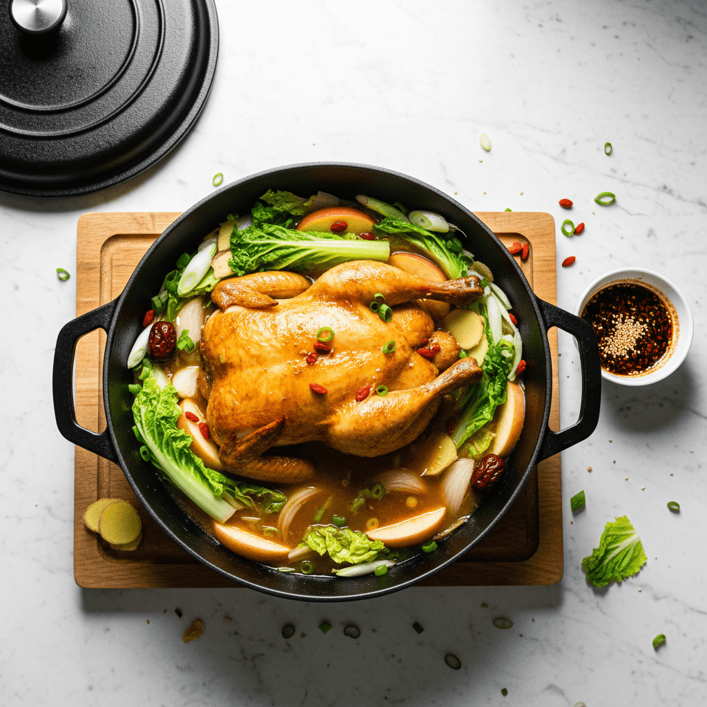 Waterless Chicken Soup