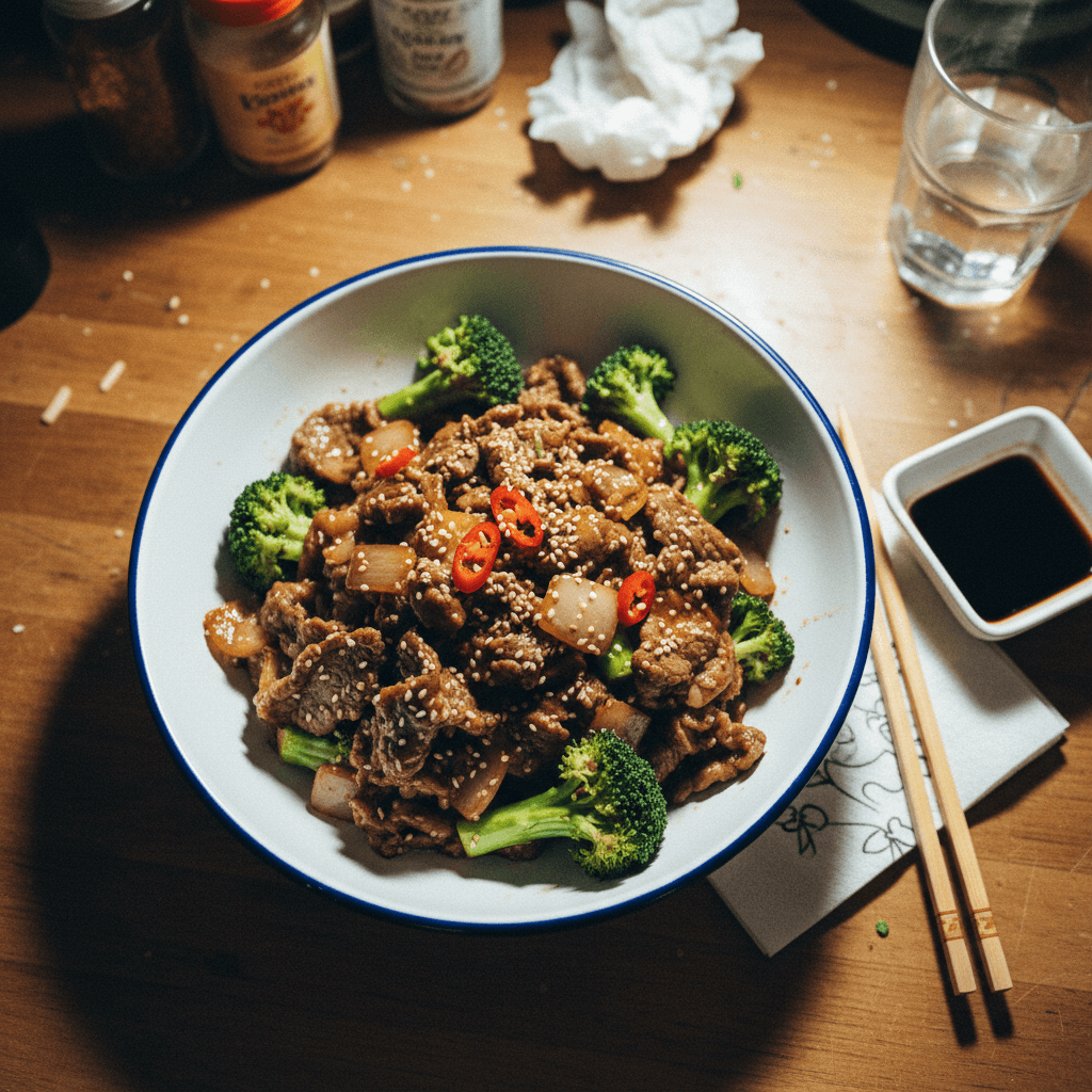 Carne con Brócoli