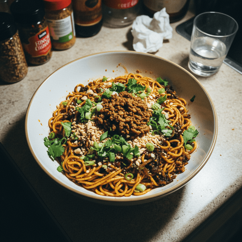 A Bowl of Dan Dan Noodles