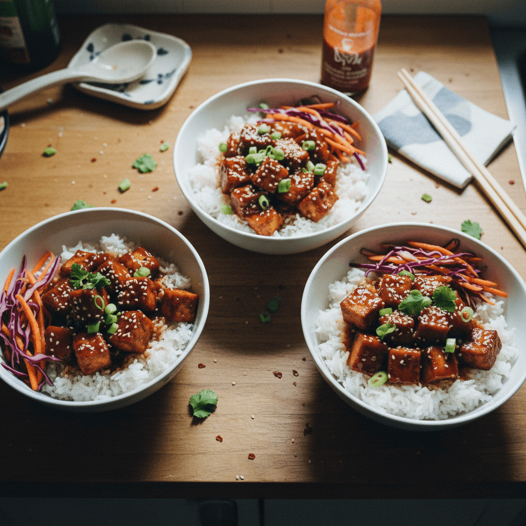 Sweet and Sour Tofu Bowls