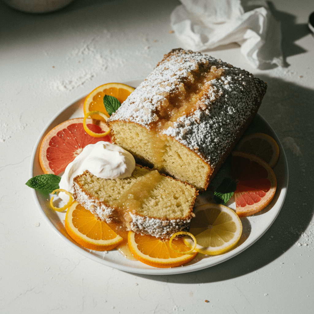 Winter Citrus Olive Oil Loaf with Sour Cream