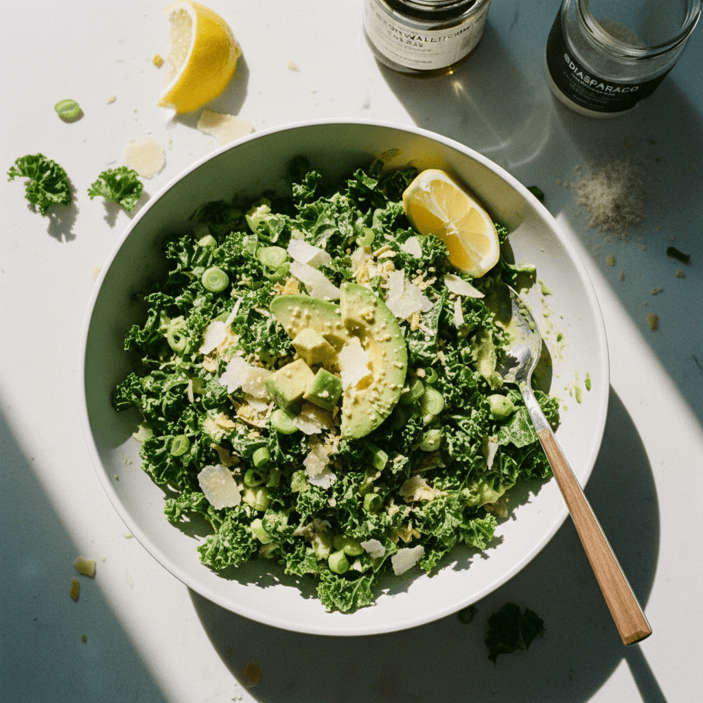 Creamy and Crunchy Kale Salad