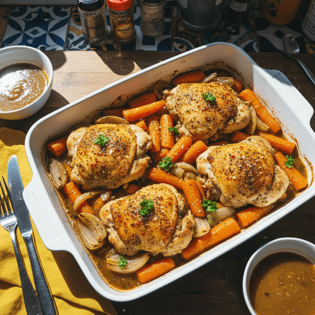 Sunday Dinner Roasted Chicken Thighs
