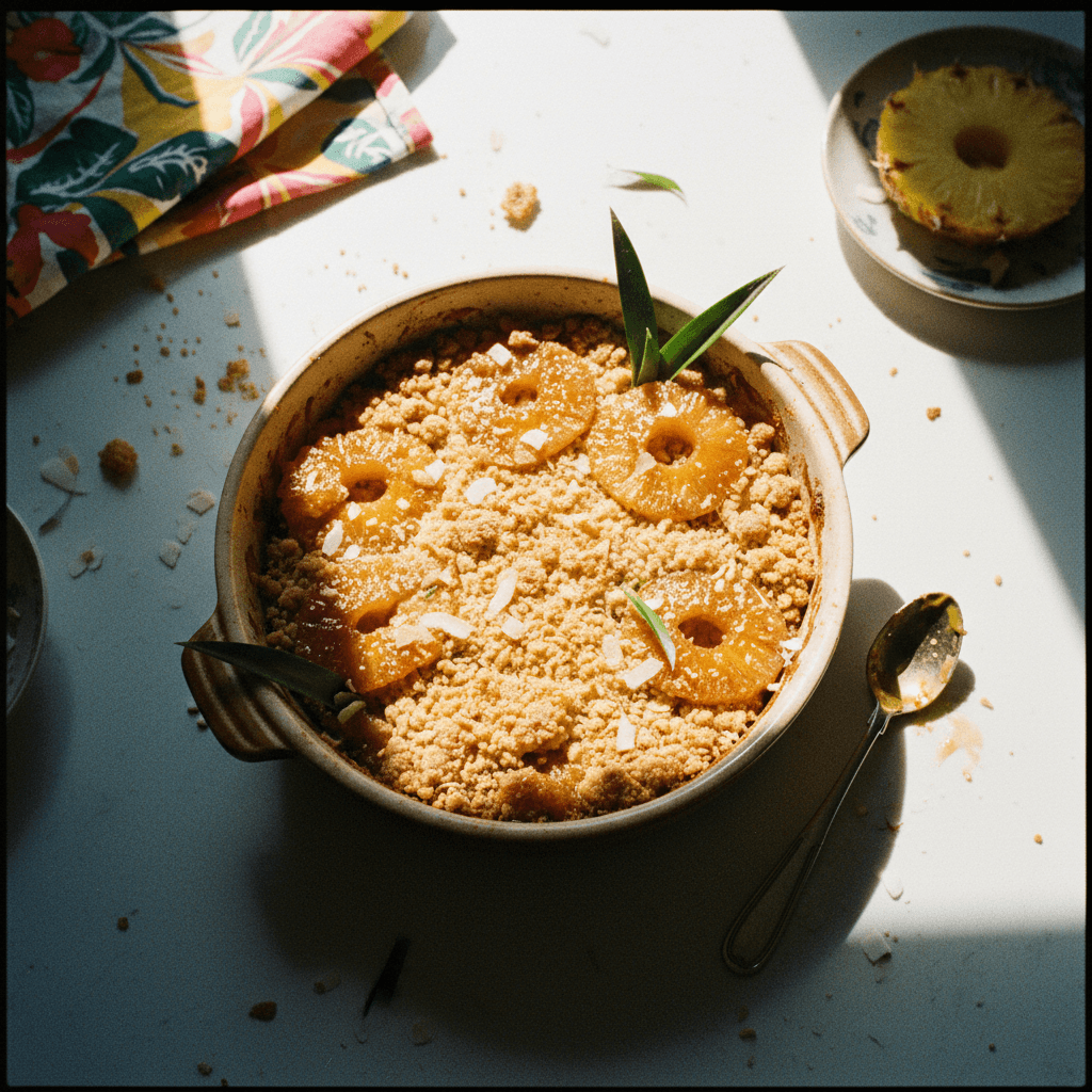 Caramelized Pineapple Crumble