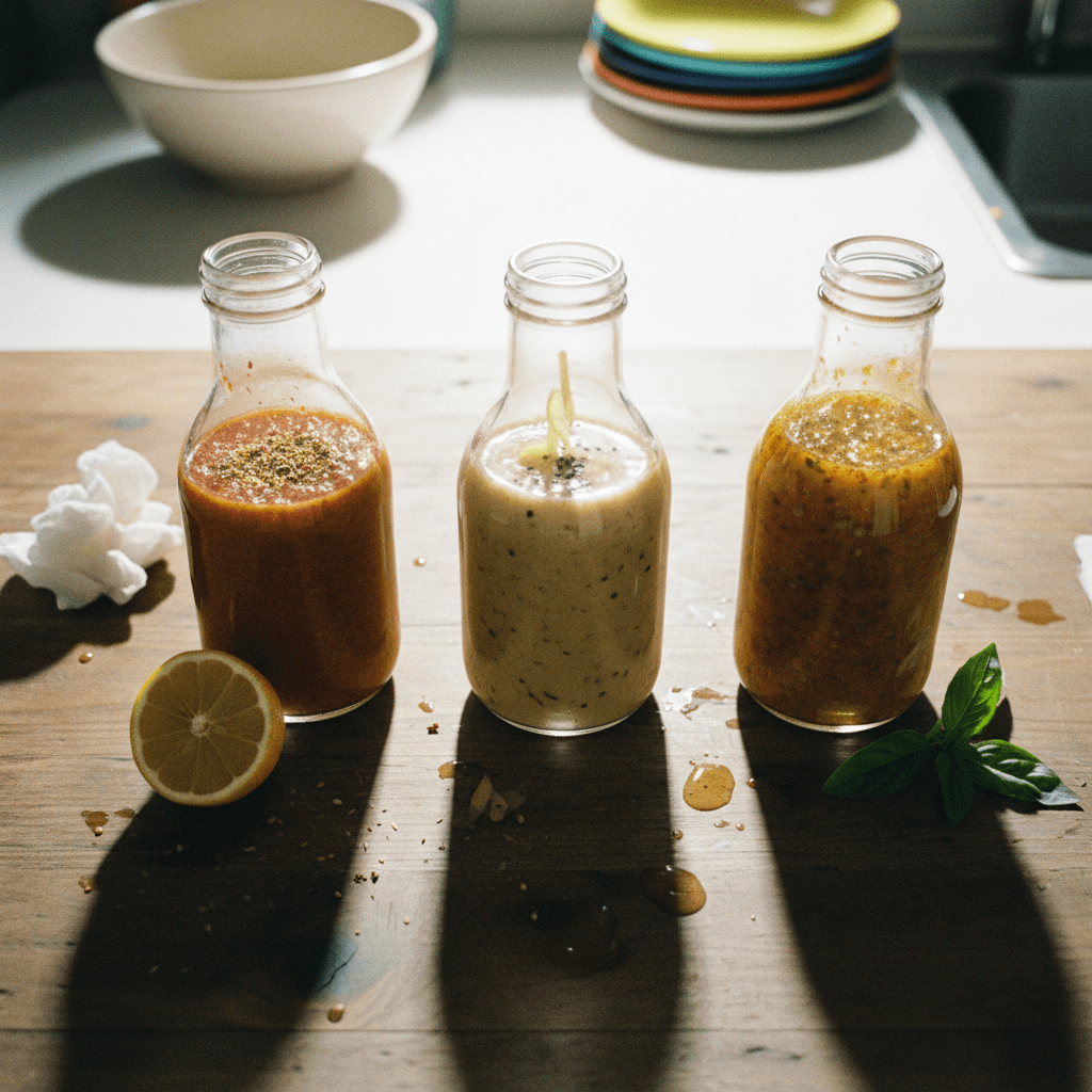 3 Meal Prep Salad Dressings