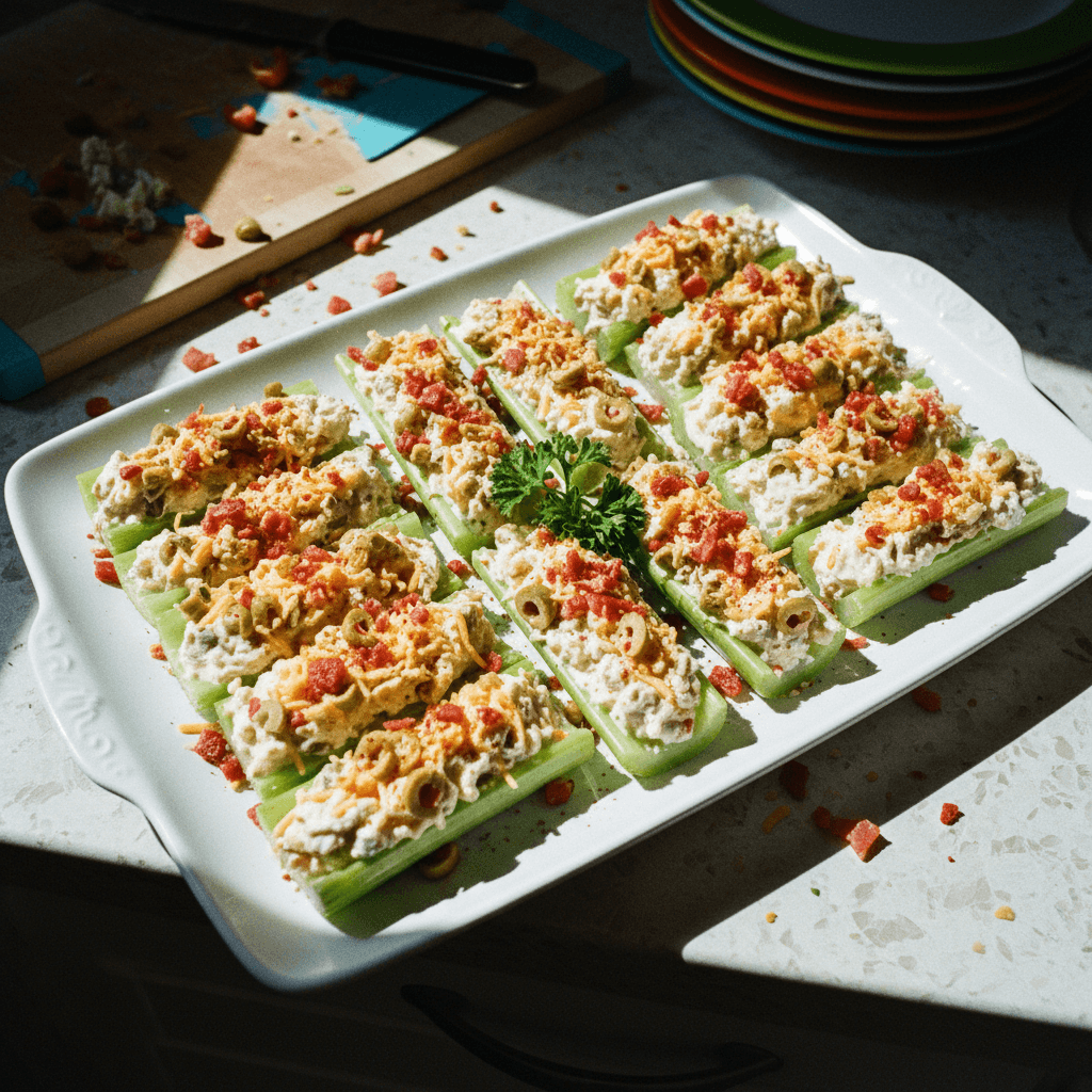 Italian Stuffed Celery Sticks