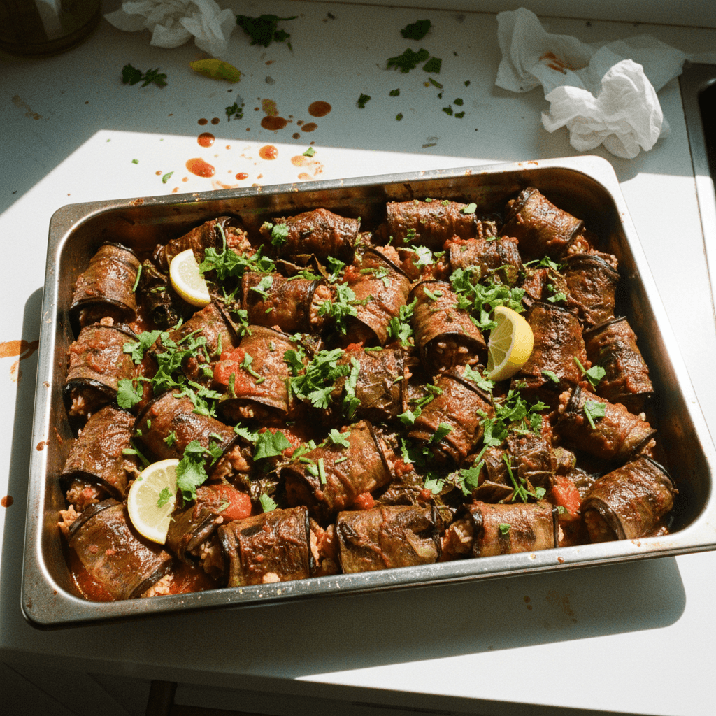 صينية دولمة بالباذنجان