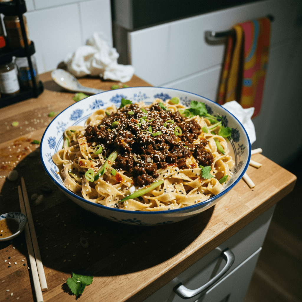 Sesame Noodles & Sticky Hoisin Beef