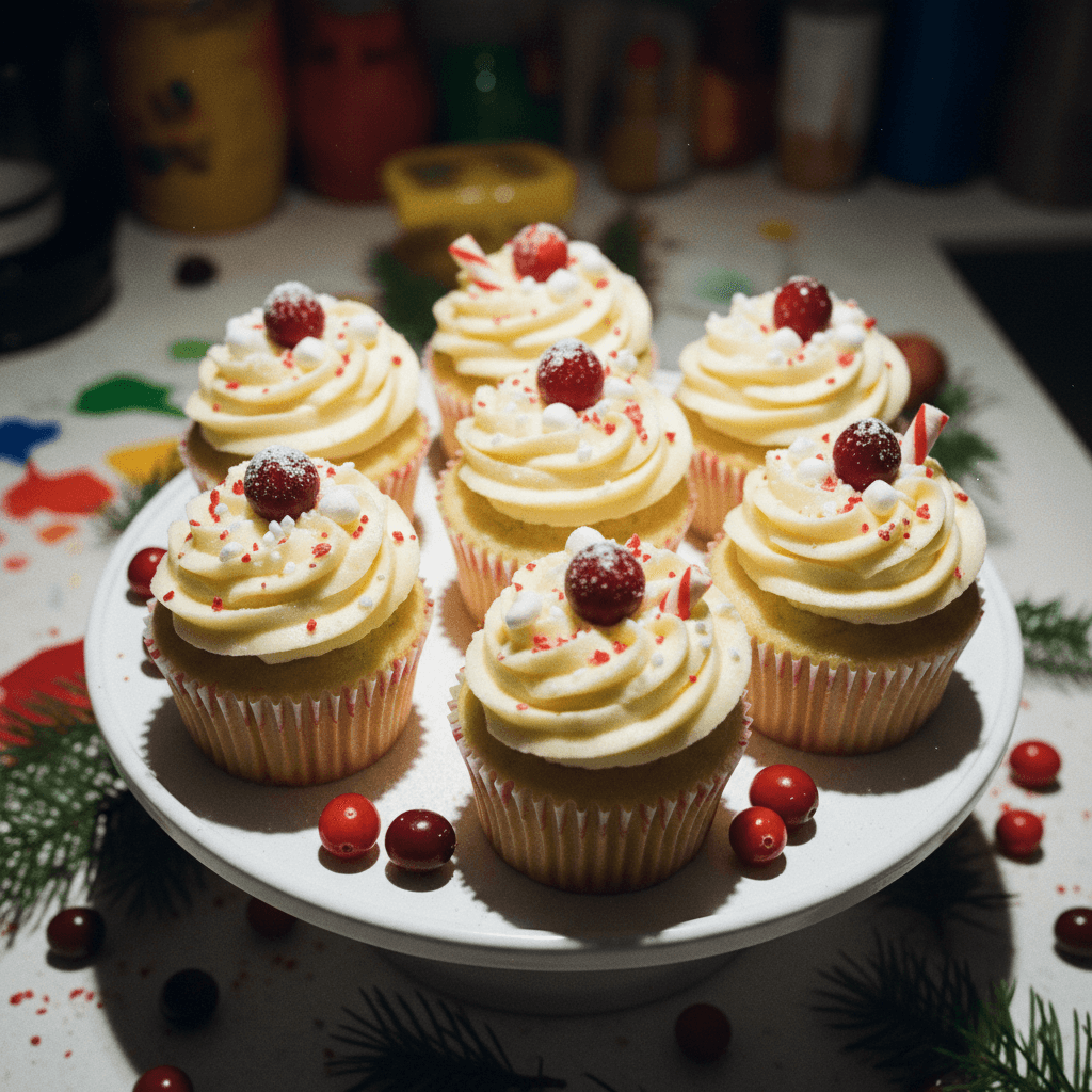 Cranberry Christmas Cupcakes