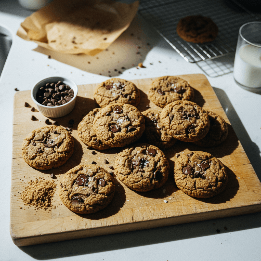 Chewy Buckwheat Chocolate Chip Cookies