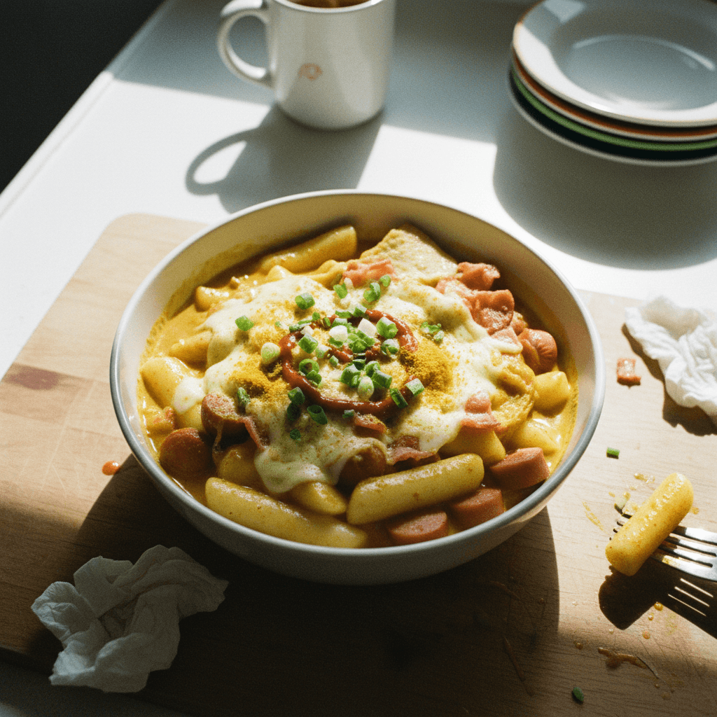 크림 카레 떡볶이