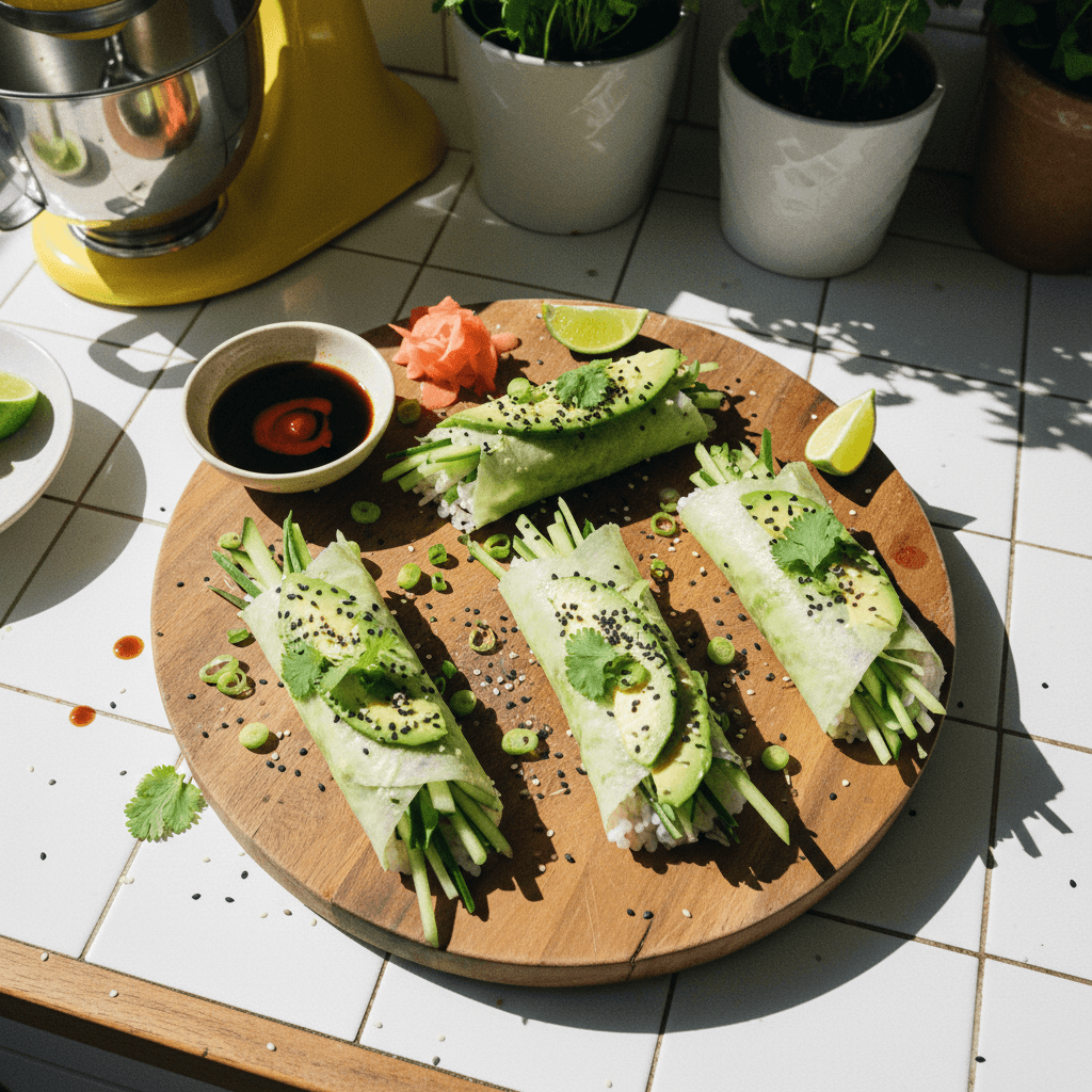 Erewhon Raw Avocado Cucumber Hand Rolls