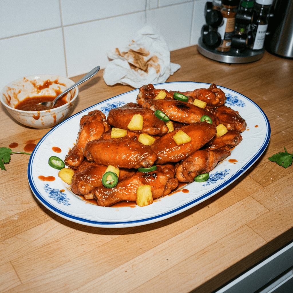 Oven-Cue Pineapple BBQ Wings