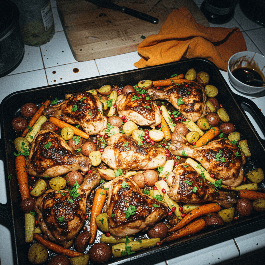 One-Pan Balsamic Chicken & Roasted Root Vegetables